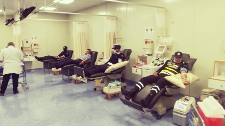 الأمن العام يواصل حملة للتبرع بالدم لصالح مرضى مركز الحسين للسرطان صور