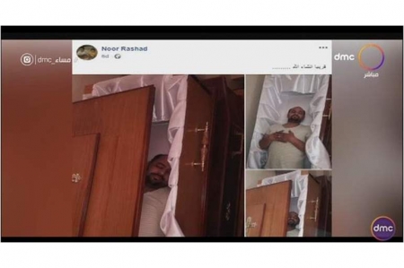 واقعة غريبة في مصر.. شاب ينشر صورته داخل تابوت ثم يموت بعدها بأيام.. و أخوه يكشف السر