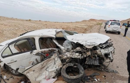 وفاة سيدة و4 اصابات بحادث بمنطقة البحر الميت