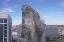 فيديو مثير... لحظة تفجير فندق وكازينو ترامب وتحوله إلى كومة من الأنقاض والدخان