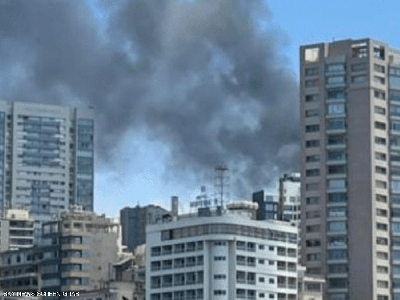 حريق كبير بفندق في بيروت.. ومصدر يكشف السبب
