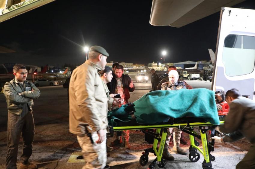 بالصور.. طائرة لإخلاء مواطن أردني اصيب بحادث سير في السعودية