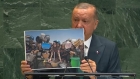 أردوغان يعرض صورًا من غزة أمام الأمم المتحدة.. ويتساءل: أي ضمير يتحمل هذه المشاهد؟