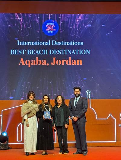 العقبة تحصد جائزة «أفضل وجهة شاطئية – الفئة الدولية» ضمن جوائز Travel + Leisure India’s Best Awards 2025