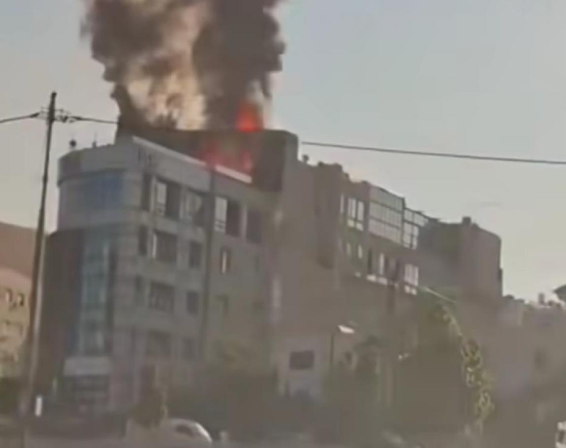 حريق مقهى داخل مجمع تجاري في الصويفية